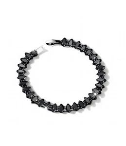 TENNISARMBAND - Hypoallergen verkupfert mit synthetischen Zirkonia - SCHWARZ - Bild 1 von 6