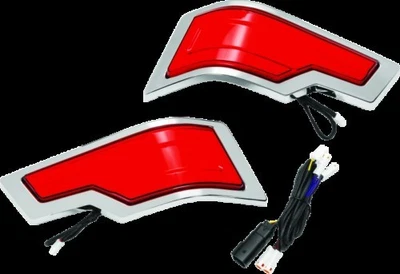 Luces traseras LED Kuryakyn 2954 Tracer Tour Pak cromadas rojas Harley Davidson Foto 1 de 3