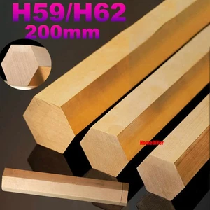 H59/H62 Brass Hexagon Bars Solid Hexagonal Profile Rods Ø21mm-65mm Length 200mm - Picture 1 of 31