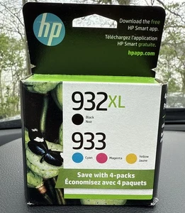 HP 932XL/933 (N9H62FN) Cyan/Black/Magenta/Yellow Ink Cartridge MAR 2025 - Photo 1/4