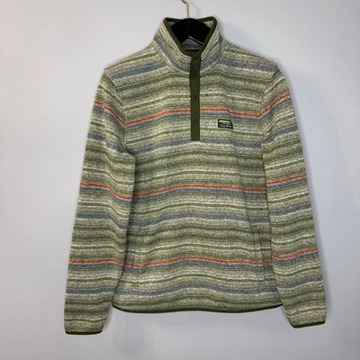 L.L.Bean мужской свитер флис пуловер напечатано мужчин M высокий Adobe красная полоса - Изображение 1 из 4