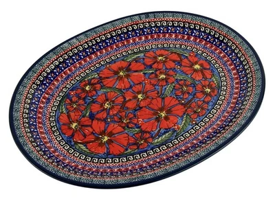 Polish Pottery Oval Large Platter 13 ½" L x 10 ½" W by Zaklady Boleslawiec  - Image 1 of 4