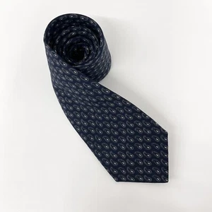 Corbata de lujo para hombre Stefano Ricci 100 % seda azul marino y blanco roto cachemira 59 3/8” x 3” - Imagen 1 de 5