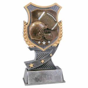 7" Football Shield Series Trophy Personalized Free - Picture 1 of 2