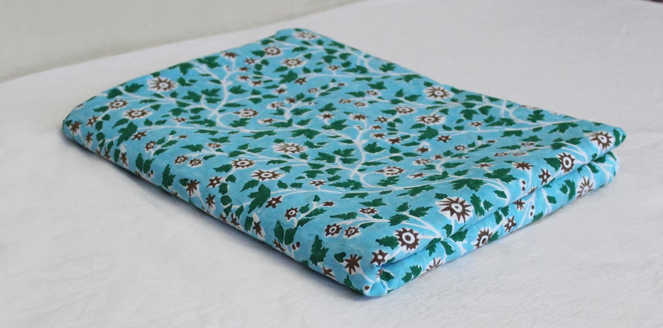 Traditional Running Loose Fabric Indian Handblock Print Cotton Fabric By Yards - image 1 of 4