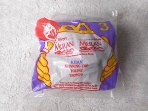 1998 McDonald's Happy Meal Disney Mulan KHAN Spinning Top #3 Sealed Bag - Picture 1 of 5