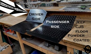 Se adapta a la cubierta del piso delantero con placa de diamante recubierta en polvo para Jeep CJ5 1954 -83 - Imagen 1 de 5