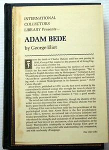 George Eliot ADAM BEDE Internat'l Collectors Ed. insert  - Bild 1 von 6