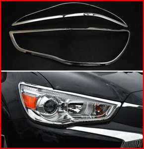 For Mitsubishi ASX / 2013-2018 Chrome Front Head Light Cover Trim 2pcs - Bild 1 von 4
