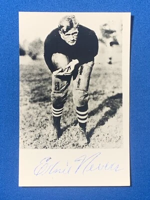 ERNIE NEVERS HOF SIGNED POSTCARD PHOTO CARDINALS 1929-31 NFL (40 pts 1 game) PSA - Image 1 of 4
