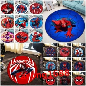 Boys Marvel Hero Spider-Man Bedroom Round Carpet Floor Rugs Doormat Non-Slip Mat - Picture 1 of 37