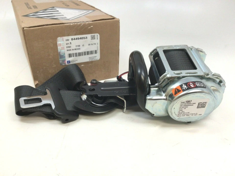 Kit retractor cinturón seguridad pasajero delantero derecho Chevrolet Silverado 17-19 negro OE Foto 1 de 4