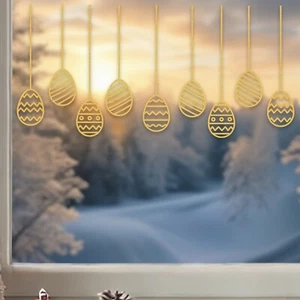 Ostereier Fensterbild Fensterdekoration Osterdekoration Frohe Ostern Hase Eier - Bild 1 von 5