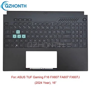 Used Palmrest For ASUS TUF Gaming F16 FX607 FA607 FX607J w/ Backlit Keyboard 16" - Picture 1 of 4