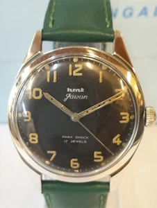 HMT JAWAN 17 JOYAS CUERDA ESFERA NEGRA 0214033 INDIA HOMBRE COMPLETO FUNCIONANDO VINTAGE - Imagen 1 de 21