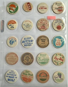 Vintage verschiedene Milchflaschenverschlüsse Posten 20 Stück - Bild 1 von 12