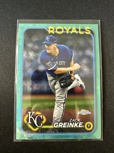 2024 Topps Chrome Logofractor Zack Greinke aqua Refractor /199 Royals - Picture 1 of 2