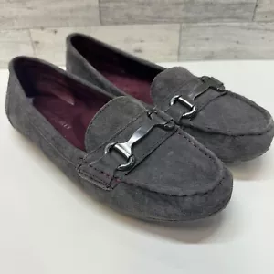 Mocassino da guida moc Cynthia Rowley donna 6,5 M Seeker pelle scamosciata antracite - Foto 1 di 14