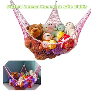 Stuffed Animal Hammock Net, Jumbo Toy Storage Net Corner Wall Bedroom Home Decor - Picture 1 of 4