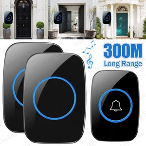 Timbre Inalámbrico 1000FT Plugin Impermeable 2 Receptos Volumen Ajustable 38 Timbre - Imagen 1 de 14