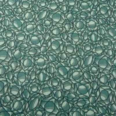 Tela de algodón, verde y negro geométrico, acolchado o ropa, por RJR, por 1/2 yarda Foto 1 de 4