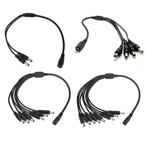 2.1*5.5mm 1 Female to 2 4 6 8 Male DC Power Splitter For CCTV Security 12V 24V - Picture 1 of 16