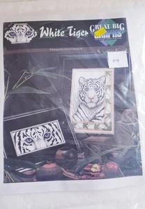 Vintage Eye of the WHITE Tiger Cross Stitch Pattern Great Big Graphs VCL-20142 - Picture 1 of 3