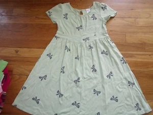 GYMBOREE SIZE 9 YEARS DRESS CHURCH MINT CLASSROOM KITTY BTS SCHOOL EUC BOWS - Picture 1 of 9