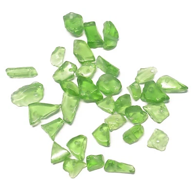 Glasperlen Nuggets 4-10 mm hell grün ca. 100 Perlen Spacer nenad-design R172 - Bild 1 von 4