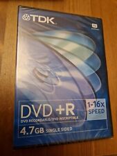 1 x TDK DVD-R 4.7GB 1 - 16x Speed Recordable DVD - NEW - Sealed - Full Size Case
