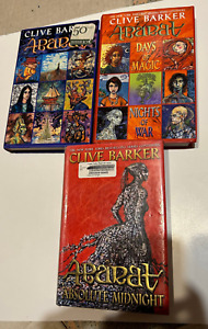 ABARAT 1 2 3 book novel set lot CLIVE BARKER ILLUSTRATED 1st editions hardcovers