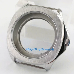 40mm Silver Sapphire Crystal watch Case fit NH35 NH36 automatic Movement - Picture 1 of 6