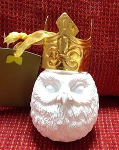 Nuevo adorno de Navidad Pottery Barn Animal OWL PRINCE nuevo con etiqueta - Imagen 1 de 5