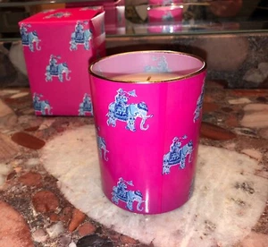 Lilly Pulitzer Printed 8oz Candle Magenta Bazaar Palm Beach NEW - Picture 1 of 12