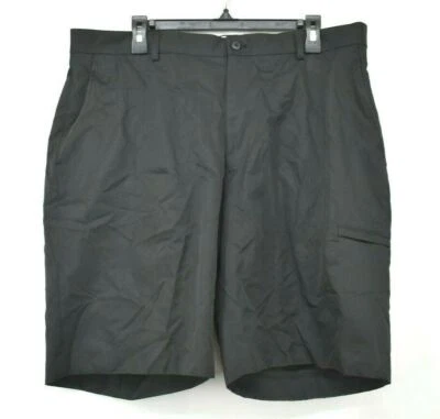 Pantalones Cortos Chinos Alan River Para Hombres Negro Sólido Frente Plano 4 Bolsillos Informales para Caminar 38 Foto 1 de 4