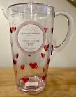 Cupcakes and Cashmere At Home Clear Valentines Day Red Heart Acrylic Pitcher New