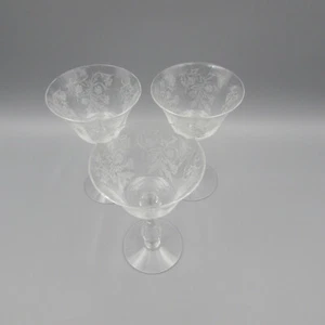 Fostoria Crystal  Stemware HEATHER Cocktail Glasses - Set of Three - Picture 1 of 4