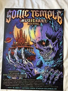 Sonic Temple Music Festival 2024 Chamber Foiled Litho Poster Neu - Bild 1 von 12