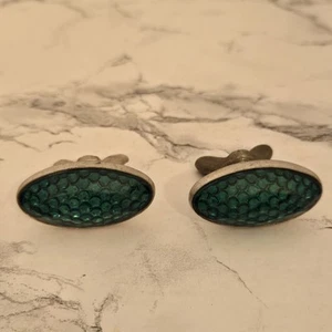 Vintage grün reflektierender Kennzeichenhalter, Auto, Motorrad, Fahrrad  - Bild 1 von 8