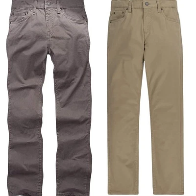 2 Pairs of Levi’s Boys Size 16, 511 Slim Fit Gray and Khaki Jeans Stretch Pants - Image 1 of 4