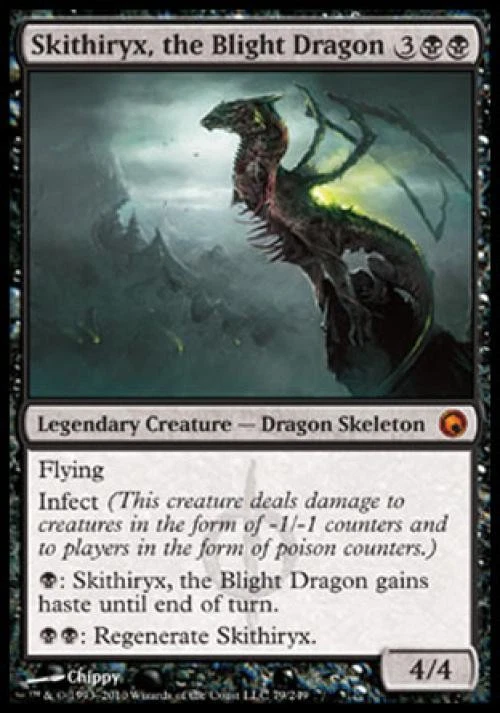 MTG English Skithiryx, the Blight Dragon NM Foil Scars of Mirrodin - Image 1 of 1