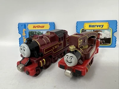Thomas and Friends Take Along HARVEY & ARTHUR Diecast Trains w cards - Image 1 of 4