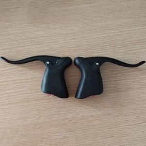 1 Paio Copri Maniglia Freno Bici Freni Ricambi Ciclismo (Nero) Leva Freno - Foto 1 di 11