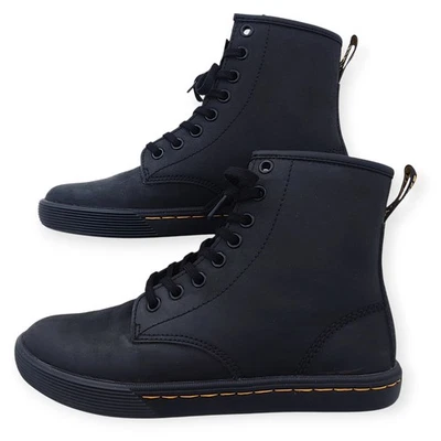 Botas informales Dr. Martens Sheridan para mujer 5 negras mate veganas zapatillas planas 8 agujeros Foto 1 de 4