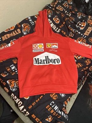 Толстовка с капюшоном мужская Ferrari Marlboro гоночная команда Formula 1 большой размер красная - Изображение 1 из 2