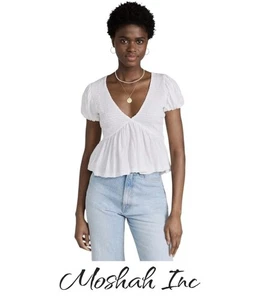 Free People Charlotte Damen-Top, elfenbeinfarben, weiß, Größe Small - Bild 1 von 9