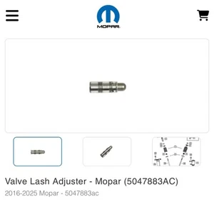 NEW Genuine Mopar 05047883AC Valve Lash Adjuster 3.6L V6 Jeep Dodge RAM Chrysler - Picture 1 of 4