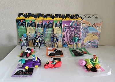 1993 Batman The Animated Series Conjunto Completo de Refeição Feliz McDonald's Coringa Robin - Imagem 1 de 4