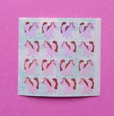 Stickeralbum Sticker Vintage 90er Jahre Glanz Pearly MOP Mini Pferde - Bild 1 von 2
