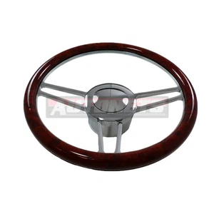 Chapa de Madera Vintage Chevy GM Cromo Aluminio Volante Bocina Botón Adaptador - Imagen 1 de 6